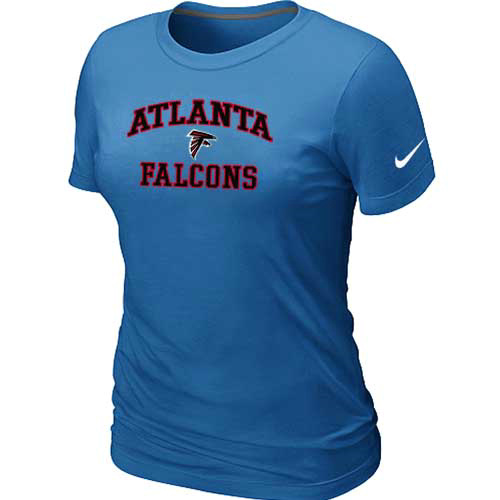 Nike Atlanta Falcons Women's Heart & Soul NFL T-Shirt - Light Blue